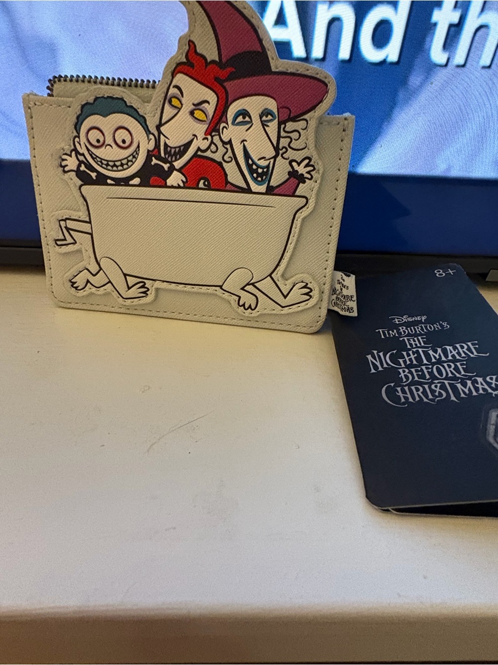 Loungefly The Nightmare Before Christmas Character Zip Card Wallet - White